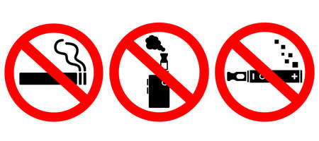 No smoking vector sign on white backgroundのイラスト素材