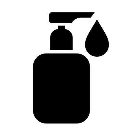 Soap dispenser bottle vector icon isolated on white backgroundのイラスト素材