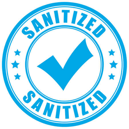 Sanitized vector sign isolated on white backgroundのイラスト素材