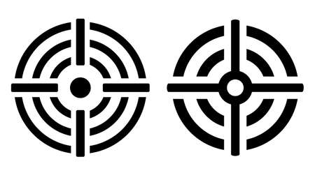Shooting goal vector icons isolated on white backgroundのイラスト素材