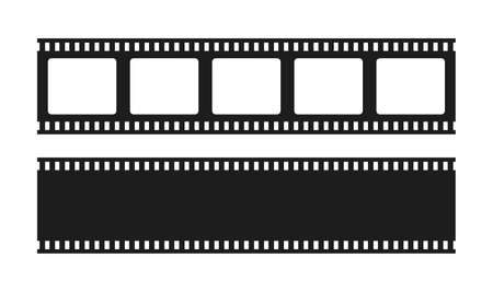 Film strip vector cartoon, movie reel icon on white backgroundのイラスト素材