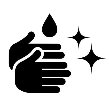 Wash your hands vector sign isolated on white backgroundのイラスト素材