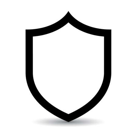 Shield frame vector icon isolated on white backgroundのイラスト素材