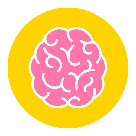 Brain vector cartoon isolated on white backgroundのイラスト素材