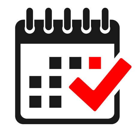 Holiday date in calendar vector icon isolated on white backgroundのイラスト素材