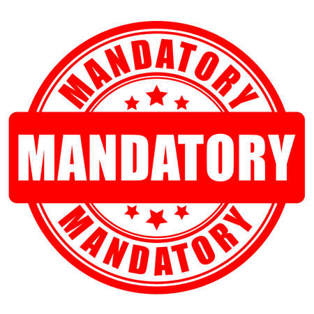 Mandatory vector sign isolated on white backgroundのイラスト素材