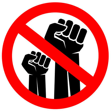 No strike vector prohibition sign on white backgroundのイラスト素材