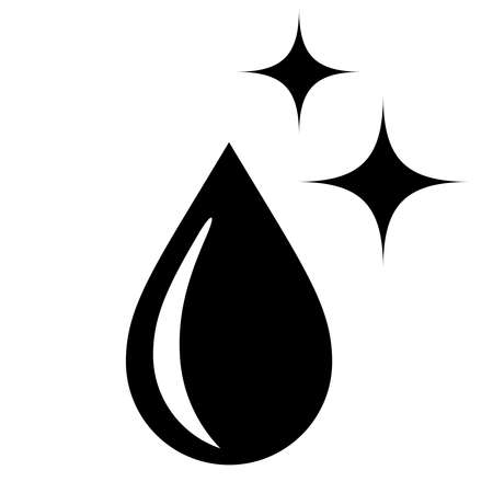 Soap drop vector icon, cleaning symbol isolated on white backgroundのイラスト素材
