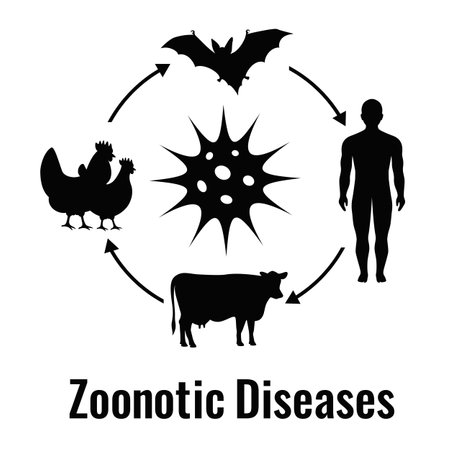 Zoonotic disease vector illustration isolated on white backgroundのイラスト素材