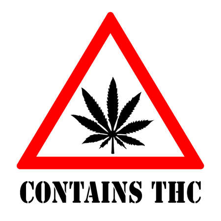 Contains thc vector caution sign isolated on white backgroundのイラスト素材