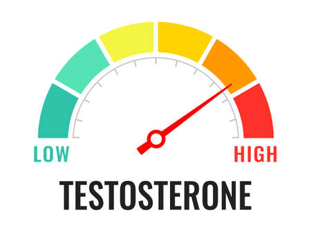 Testosterone level metering icon isolated on white backgroundのイラスト素材