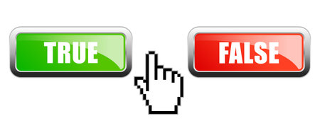True or false web buttons isolated on white backgroundのイラスト素材