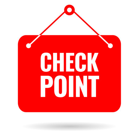 Check point vector sign isolated on white backgroundのイラスト素材
