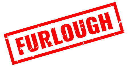 Furlough grunge sign on white backgroundのイラスト素材