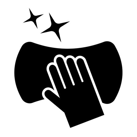 Hand with cleaning sponge, vector icon on white backgroundのイラスト素材