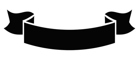 Blank web banner, vector ribbon on white backgroundのイラスト素材