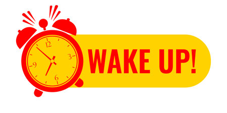 Wake up vector icon on white backgroundのイラスト素材
