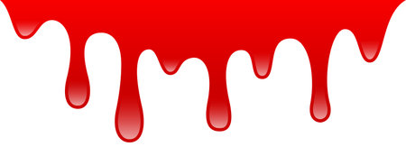 Blood dripping vector cartoon isolated on white backgroundのイラスト素材
