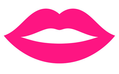 Mouth and lips vector icon on white backgroundのイラスト素材
