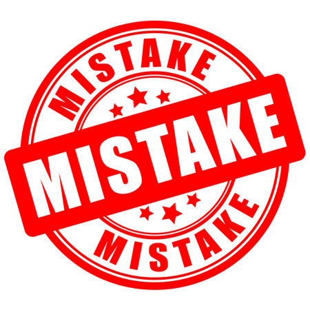 Mistake circle vector sign on white backgroundのイラスト素材