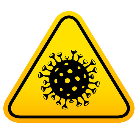 Virus warning security sign isolated on white backgroundのイラスト素材