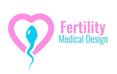 Fertility clinic vector medical logo on white backgroundのイラスト素材