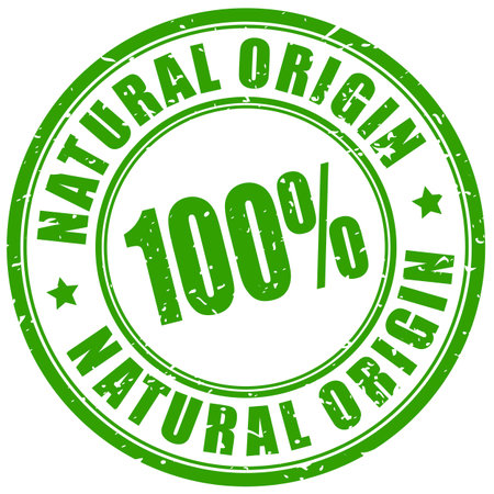 Natural origin vector rubber stamp on white backgroundのイラスト素材