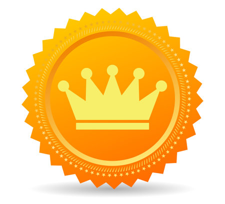Vip member gold premium icon on white backgroundのイラスト素材