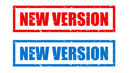 New version rubber stamps set on white backgroundのイラスト素材