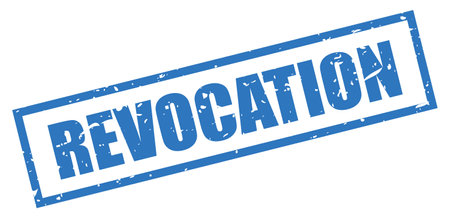 Revocation ink stamp isolated on white backgroundのイラスト素材