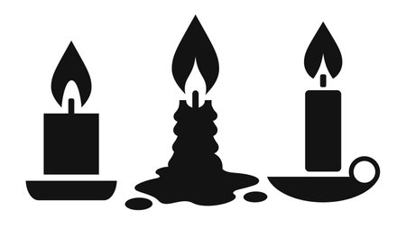 Candle vector icon isolated on white backgroundのイラスト素材