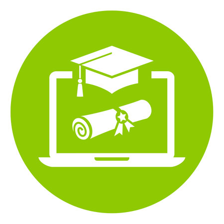 Online education vector icon isolated on white backgroundのイラスト素材