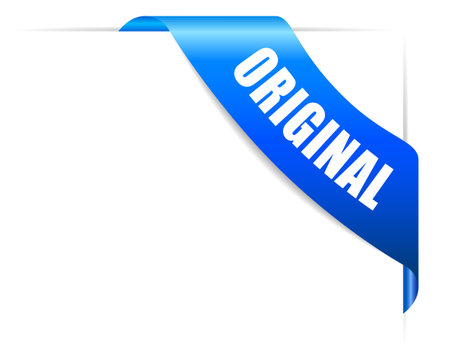 Original corner ribbon, web design element on white backgroundのイラスト素材