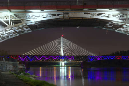 bridge over the riverの写真素材