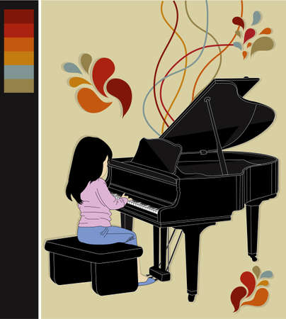 play a beautiful melodyのイラスト素材