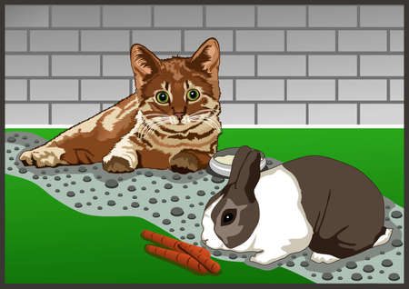 with animalsのイラスト素材