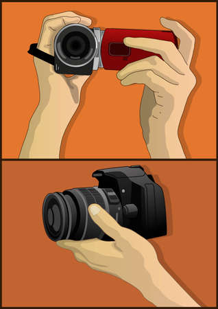 camera video and photoのイラスト素材