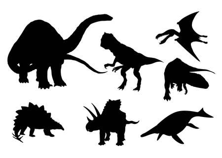 Silhouette dinoraurusのイラスト素材