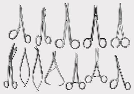 medical scissors のイラスト素材