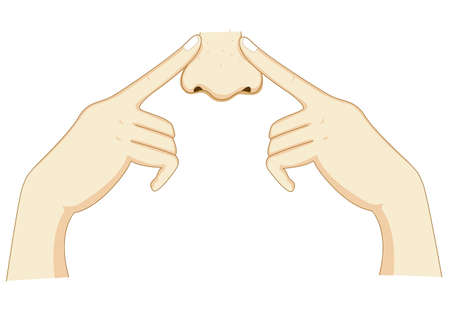  clean the nose of blackheadsのイラスト素材