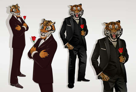  tiger manのイラスト素材