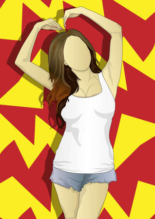 girl model 2のイラスト素材