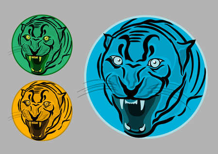Tiger head mascotのイラスト素材