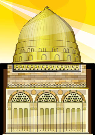 gold-domed mosqueのイラスト素材