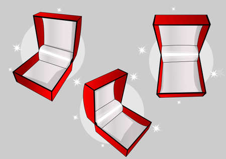 jewelry box redのイラスト素材
