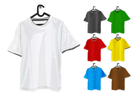 plain shirt assorted colorsのイラスト素材