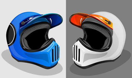 crosser helmetのイラスト素材