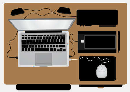 my deskのイラスト素材