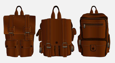 brown backpack very elegantのイラスト素材