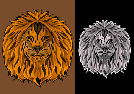 the king of lion headのイラスト素材